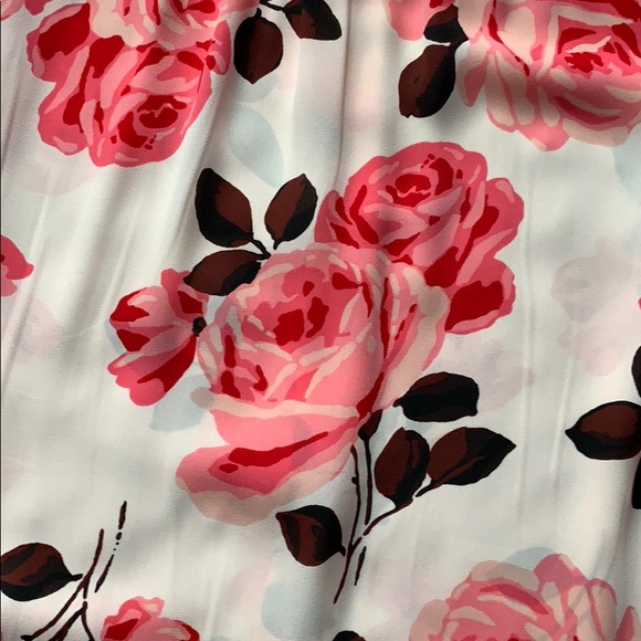 🎉HP🎉 Kate Spade Rambling Roses tie neck top - Picture 4 of 5